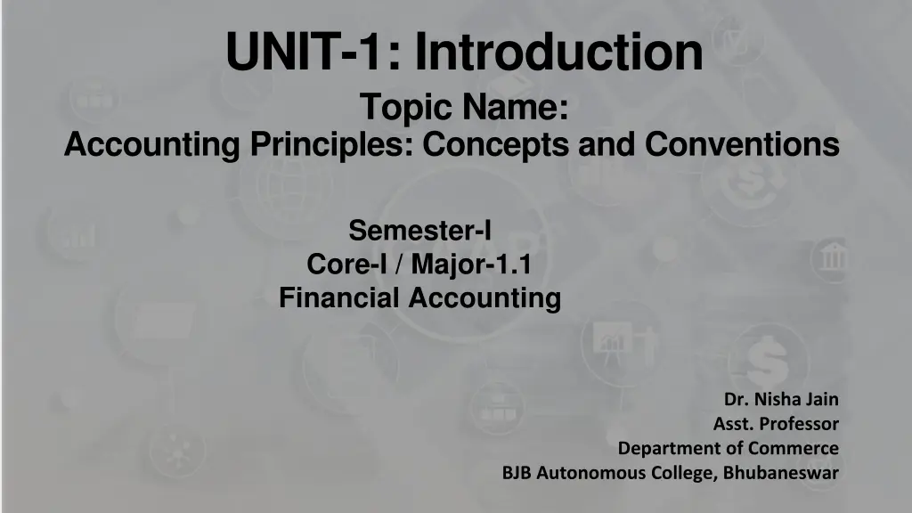 unit 1 introduction topic name accounting