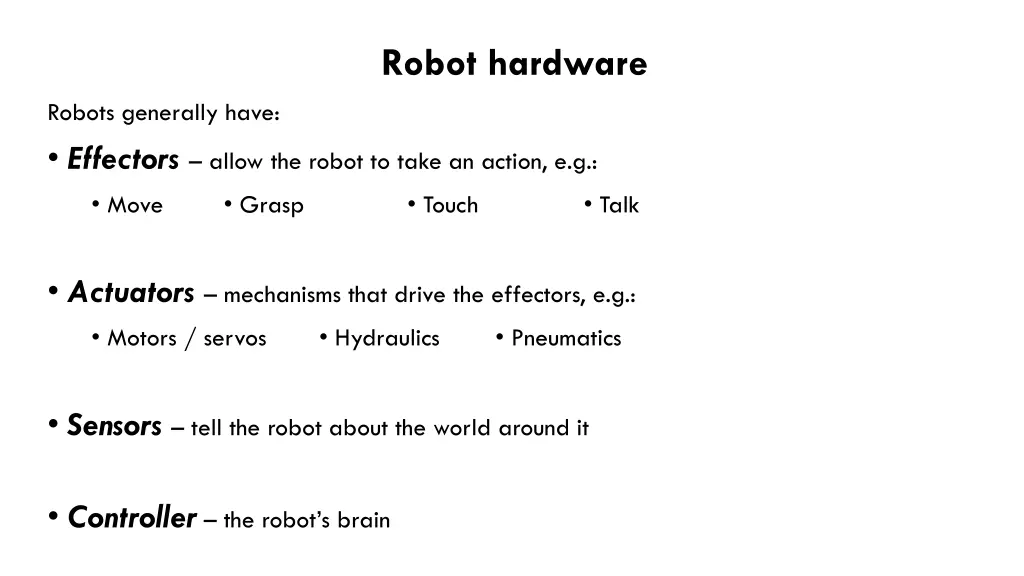 robot hardware