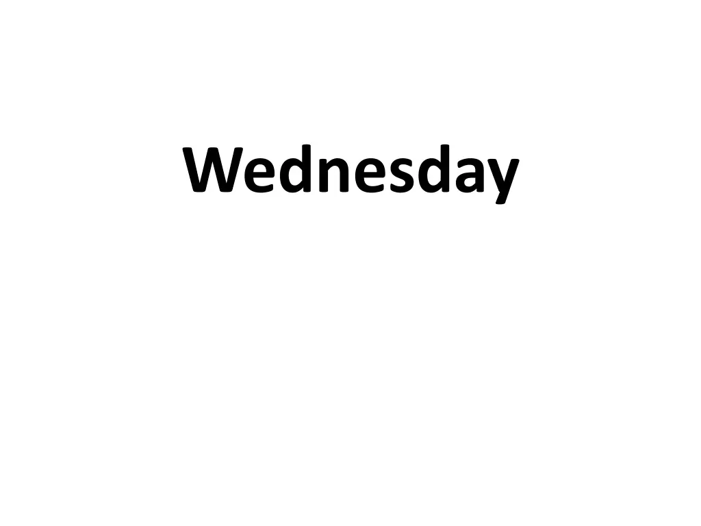 wednesday