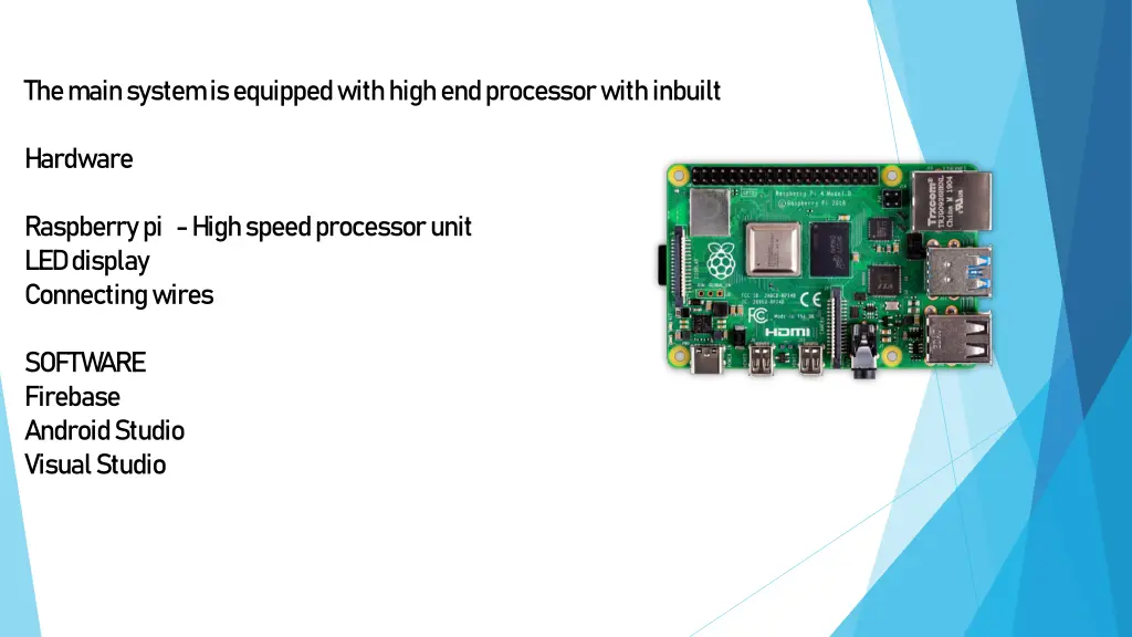 the main system is equipped with high