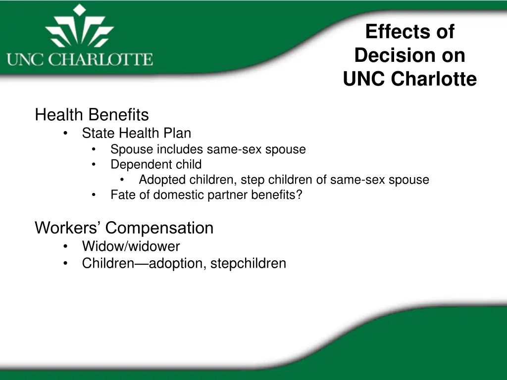 effects of decision on unc charlotte 1