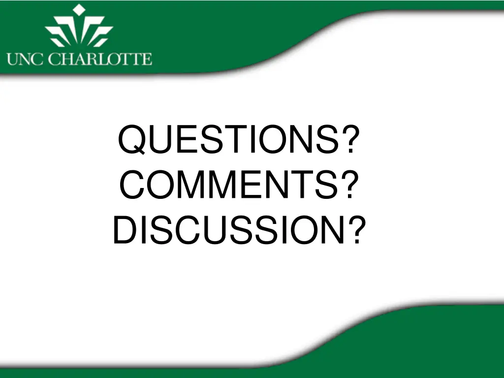 questions comments discussion
