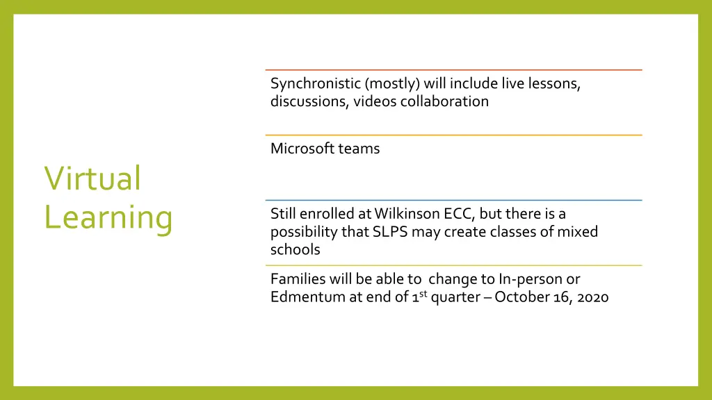 synchronistic mostly will include live lessons