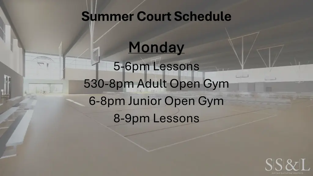 summer court schedule