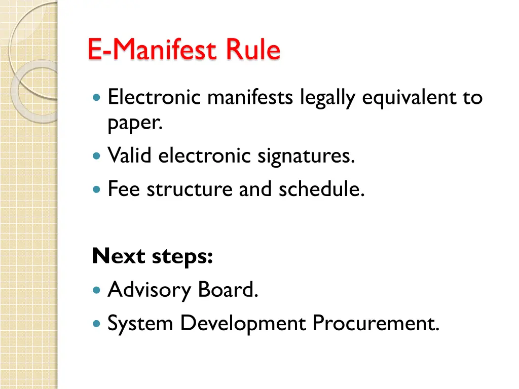 e manifest rule 2