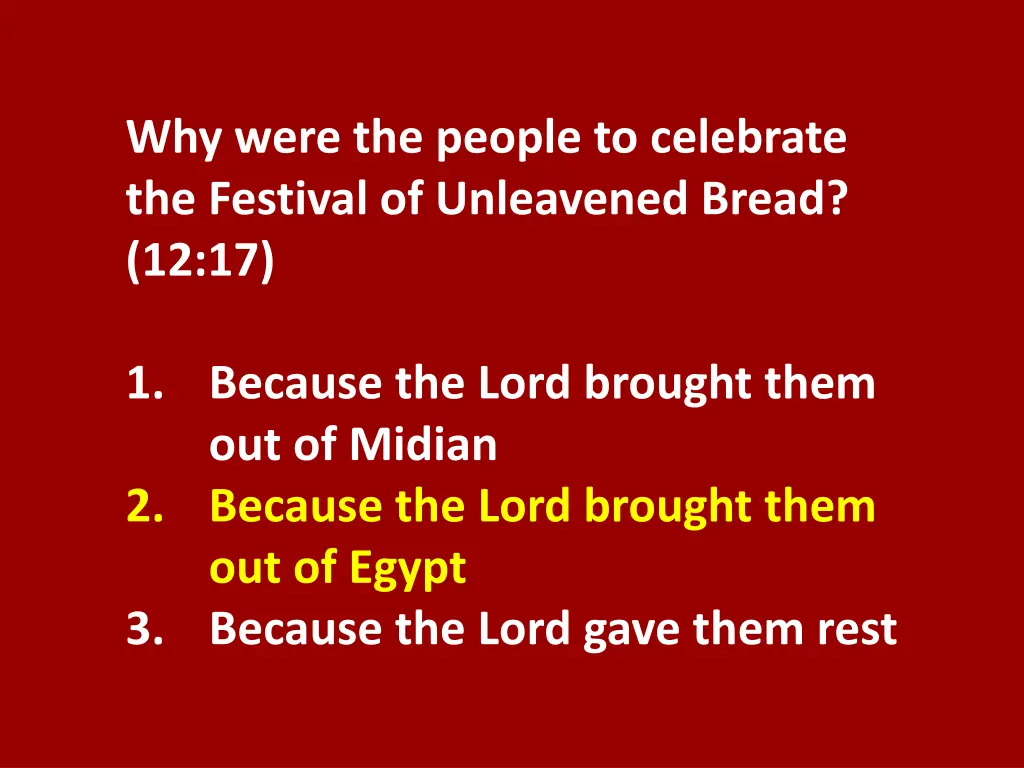 why were the people to celebrate the festival 1