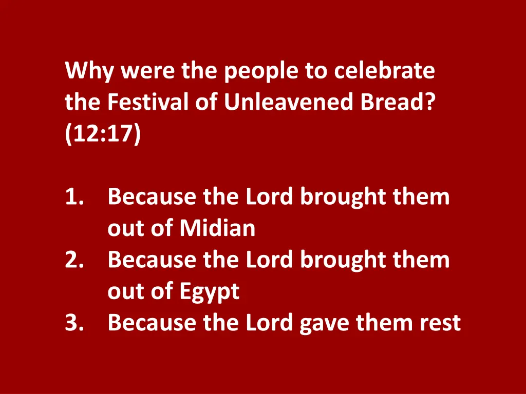 why were the people to celebrate the festival