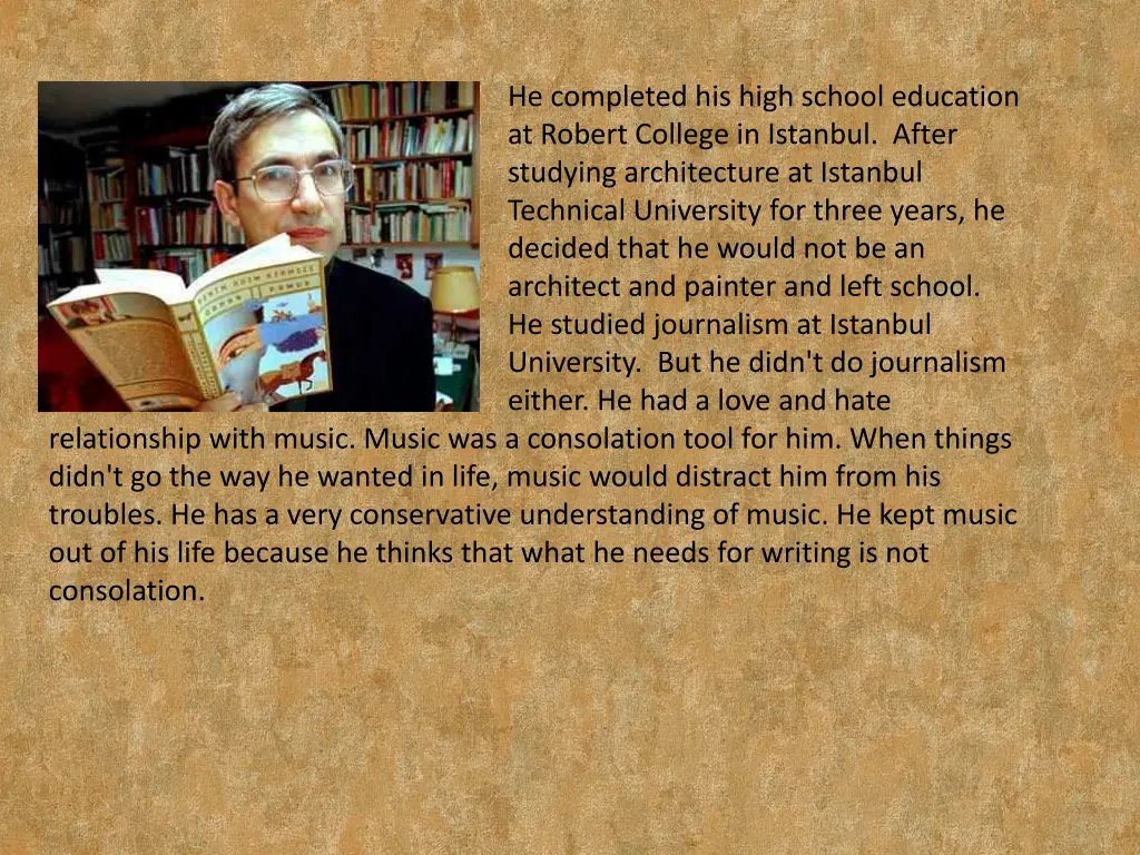 he completed his high school education at robert