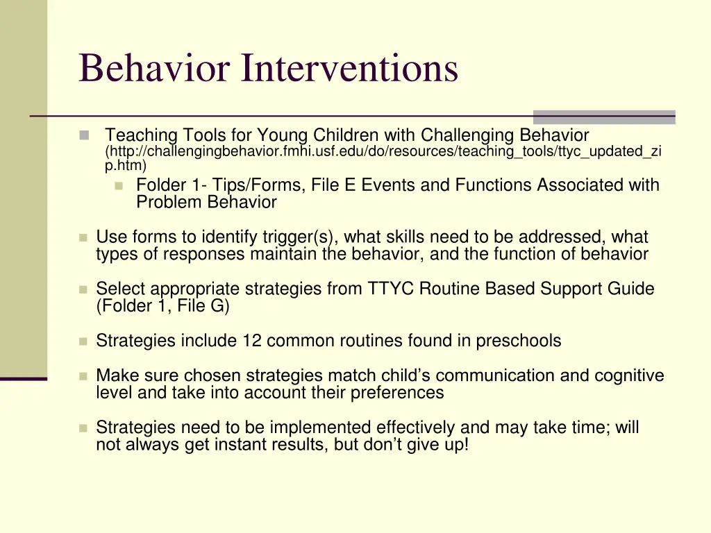 behavior interventions 2