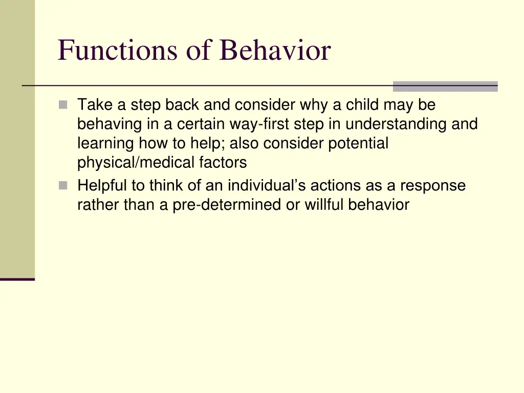 functions of behavior 1
