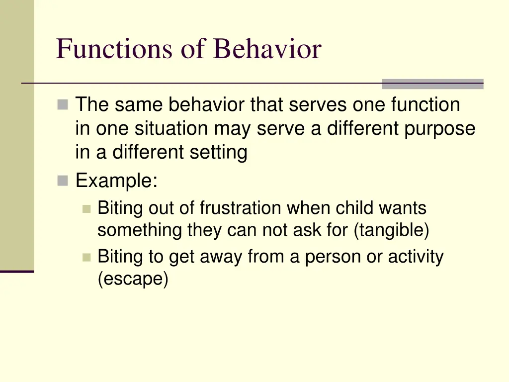 functions of behavior 2