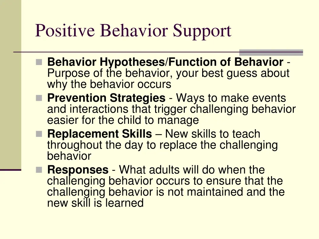 positive behavior support 1
