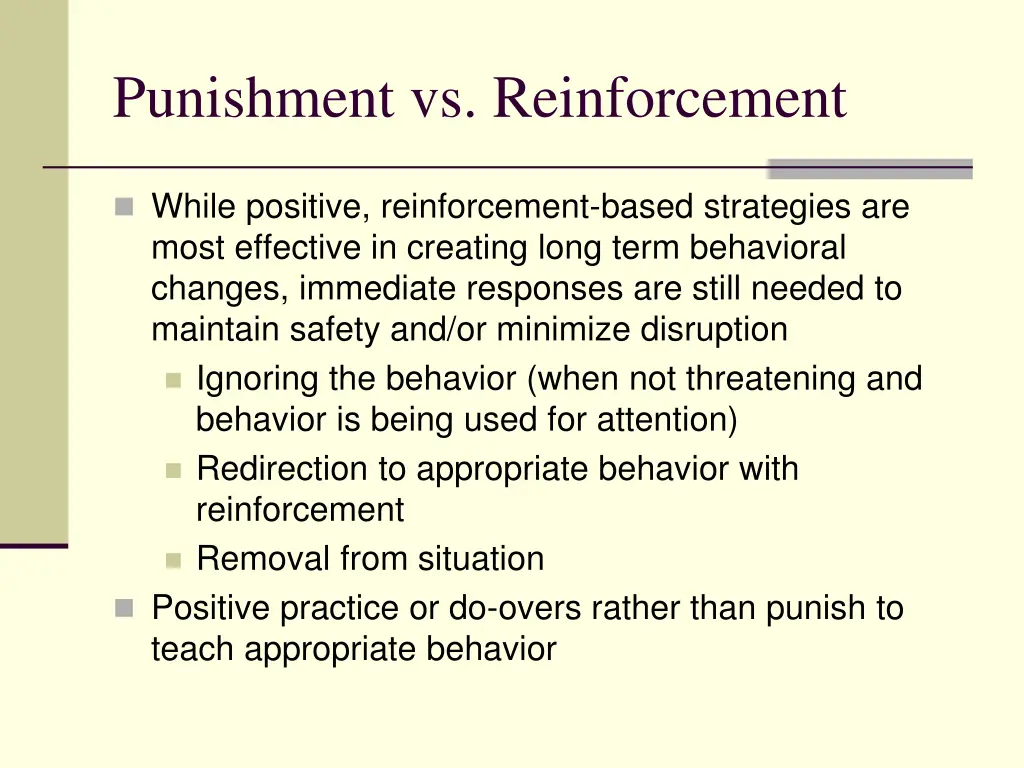 punishment vs reinforcement 2