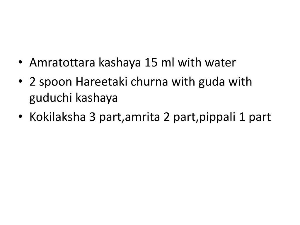 amratottara kashaya 15 ml with water 2 spoon