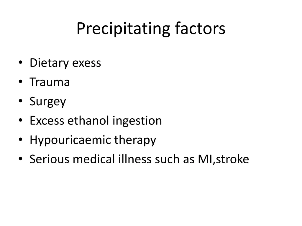 precipitating factors