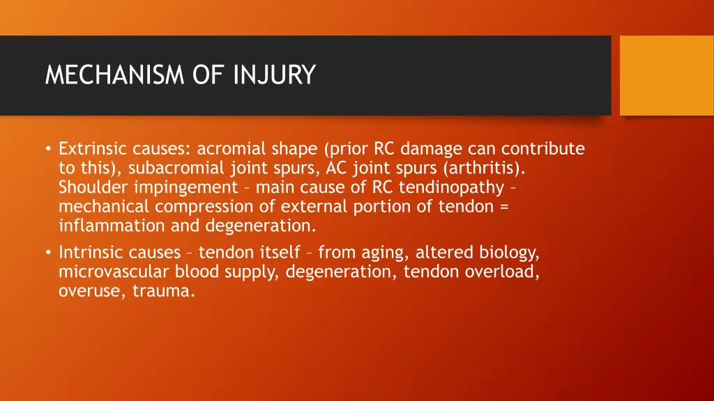 mechanism of injury