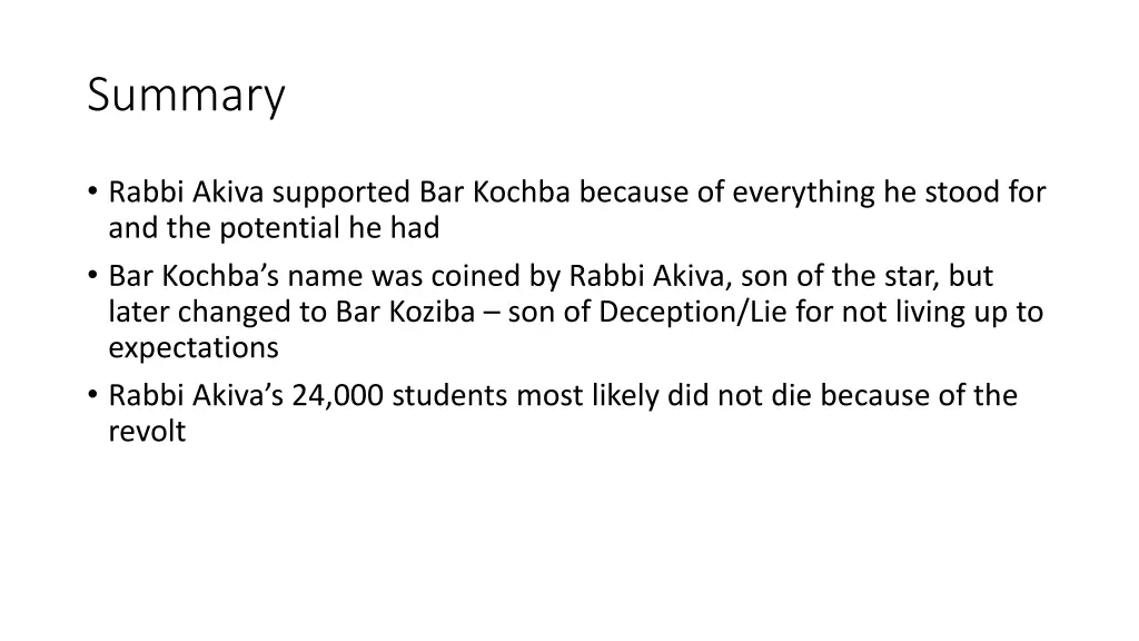 summary