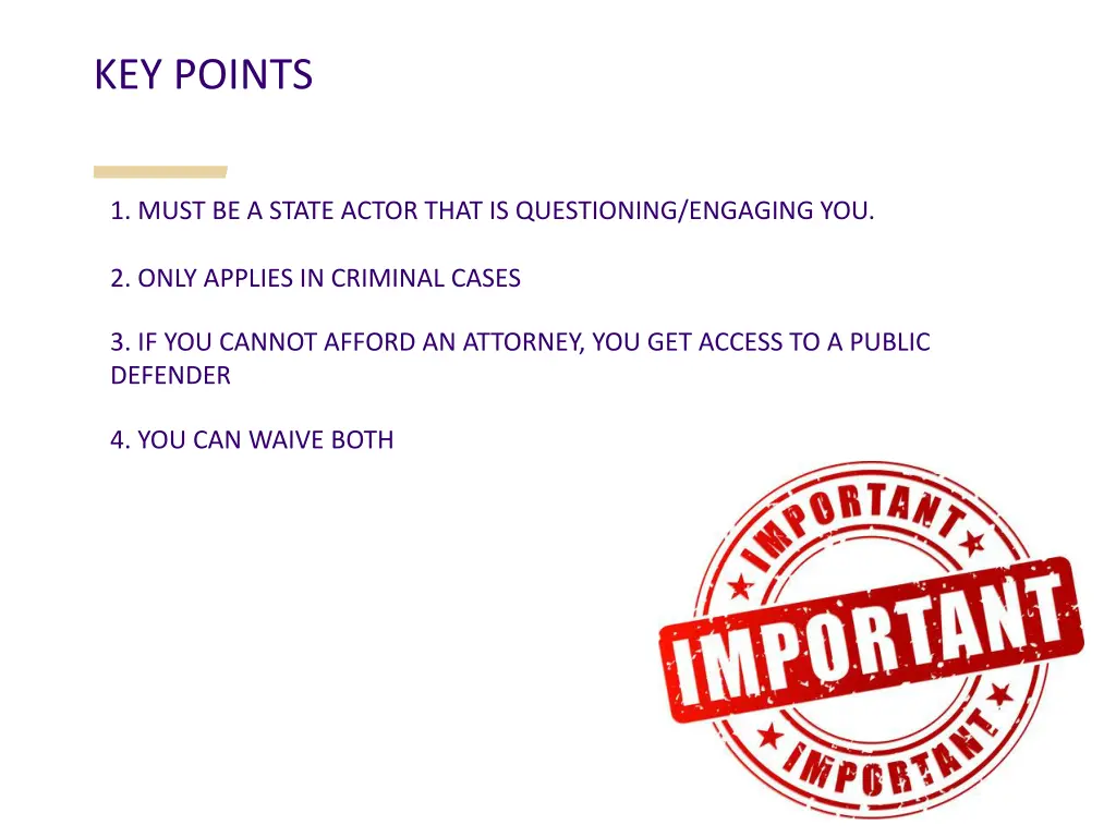 key points