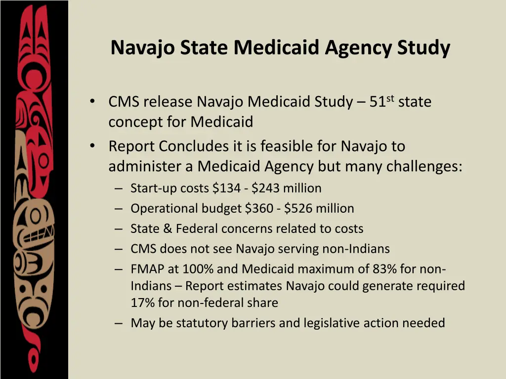 navajo state medicaid agency study