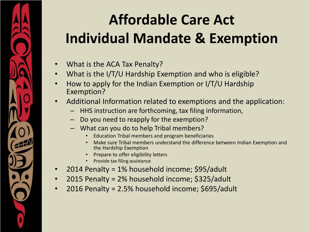 affordable care act individual mandate exemption