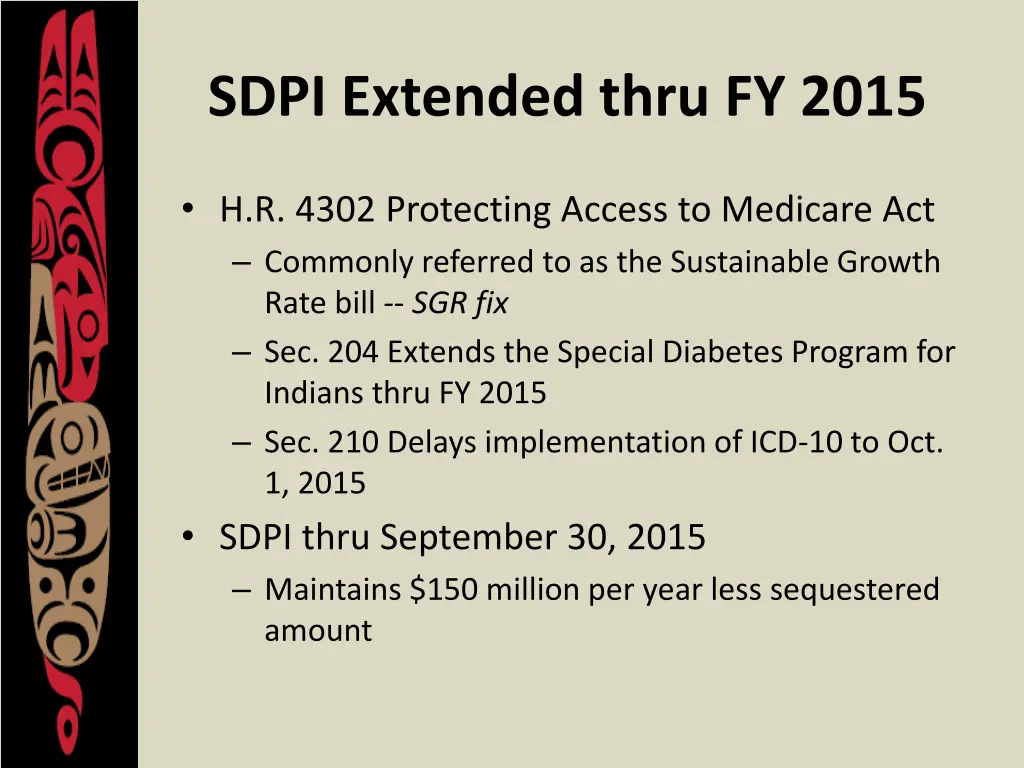 sdpi extended thru fy 2015
