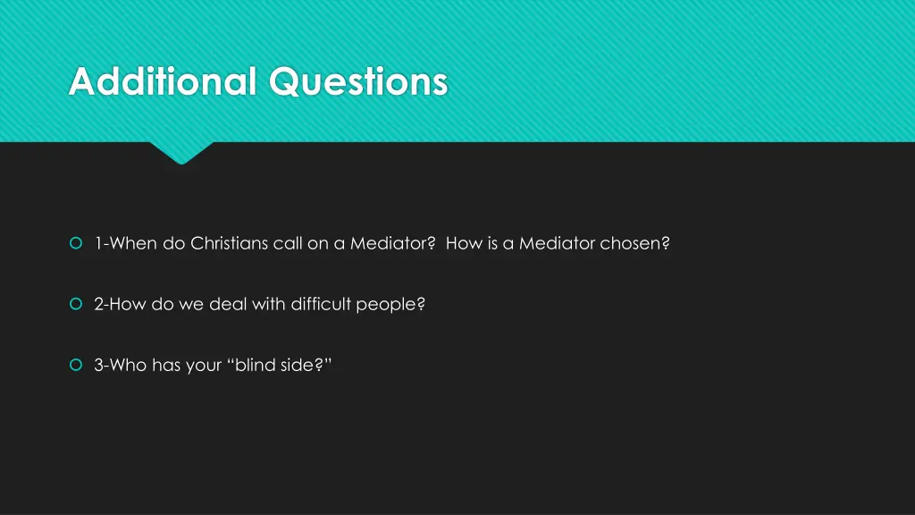 additional questions