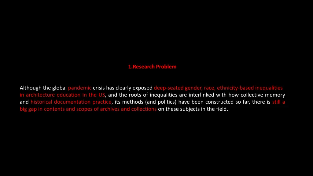 1 research problem