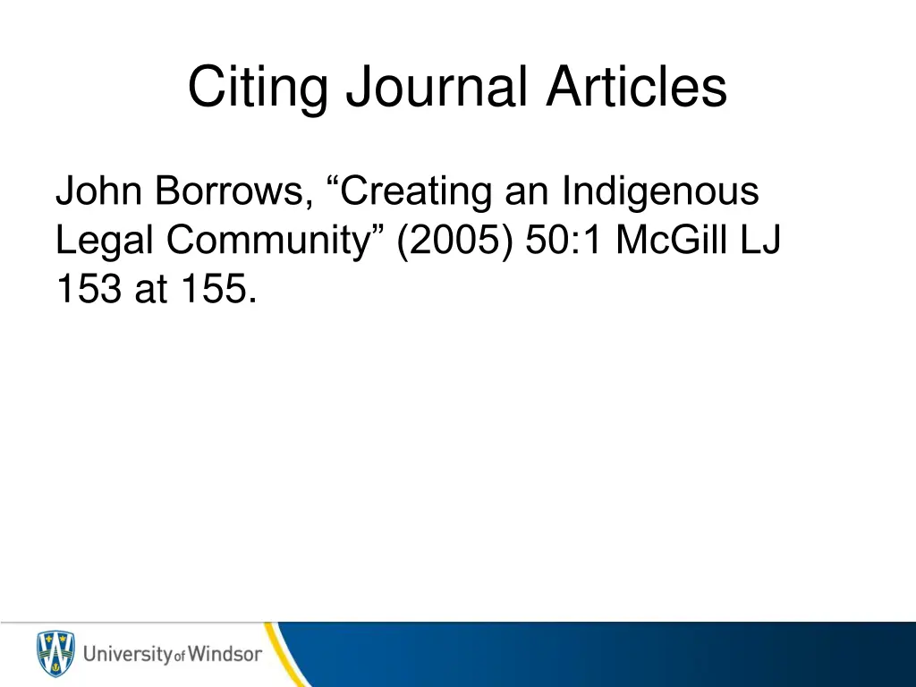 citing journal articles