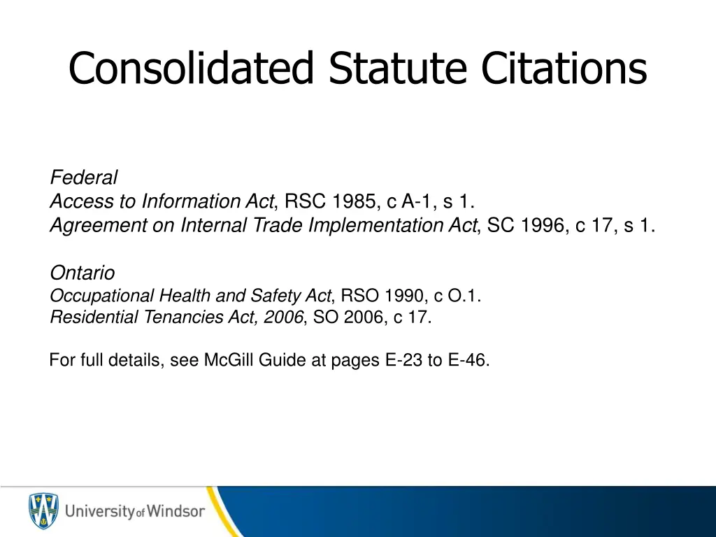 consolidated statute citations