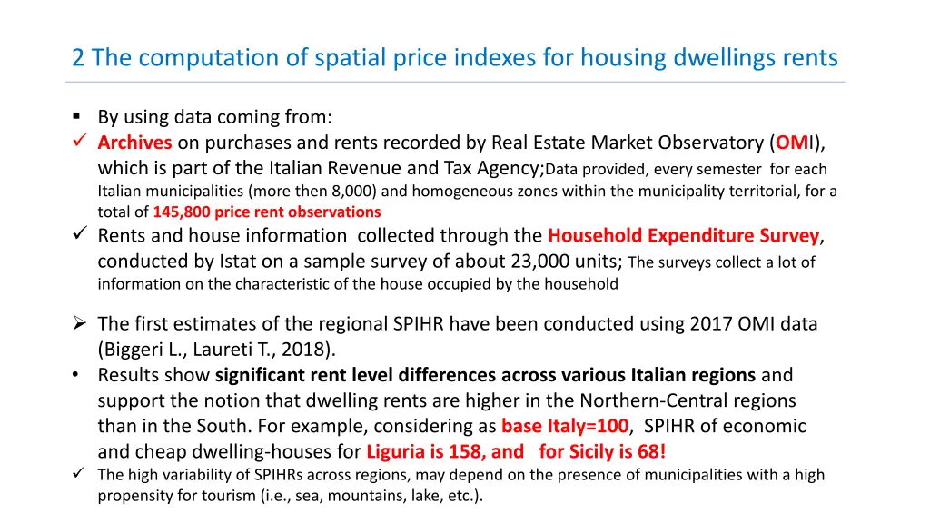 2 the computation of spatial price indexes 1