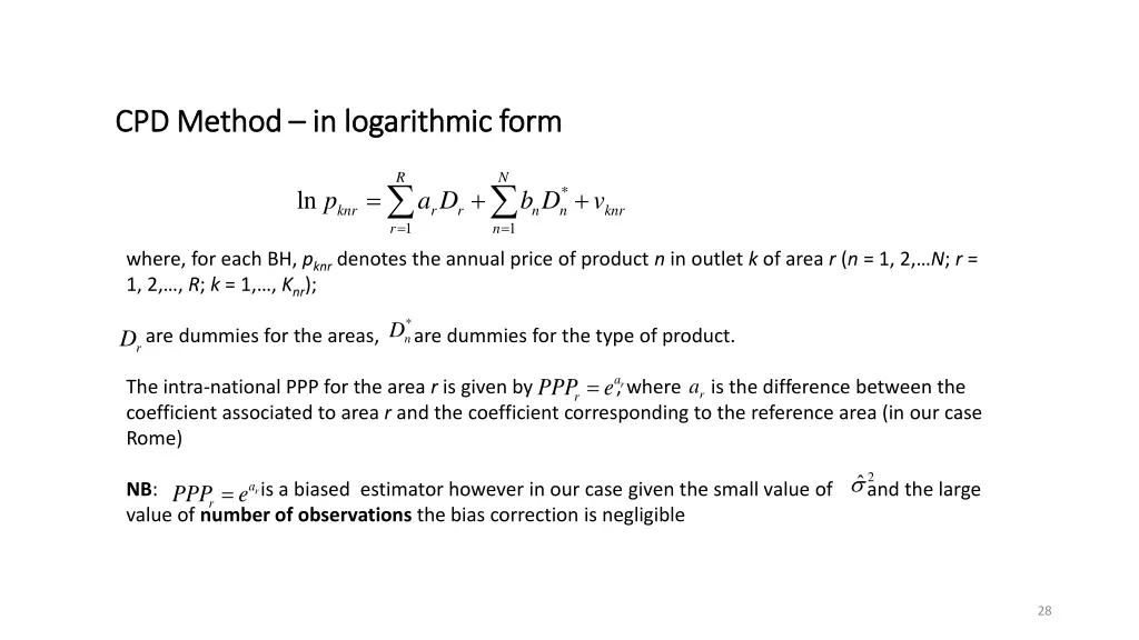 cpd method cpd method in logarithmic form 1