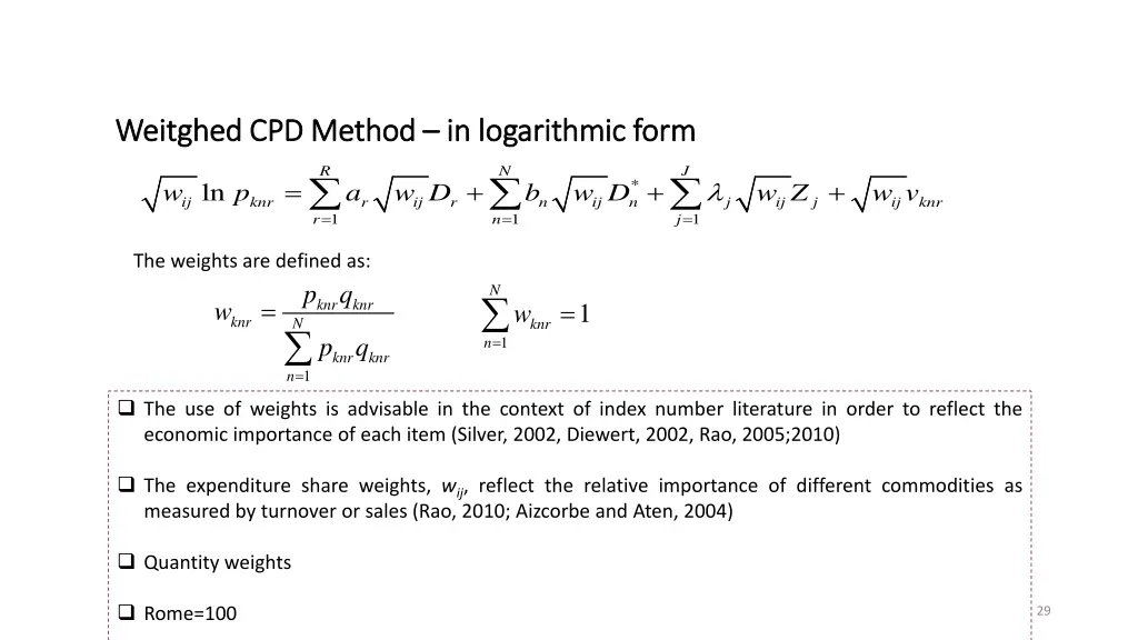 weitghed weitghed cpd method cpd method