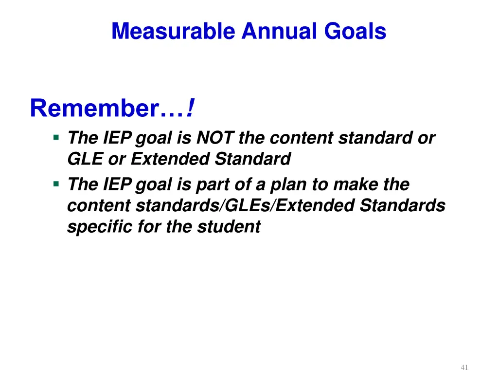 measurable annual goals 2