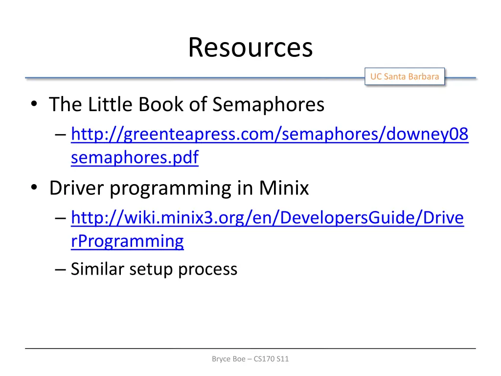 resources
