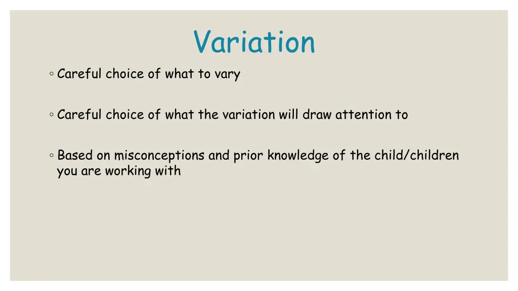 variation