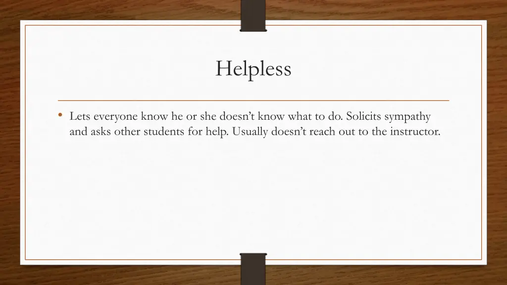 helpless