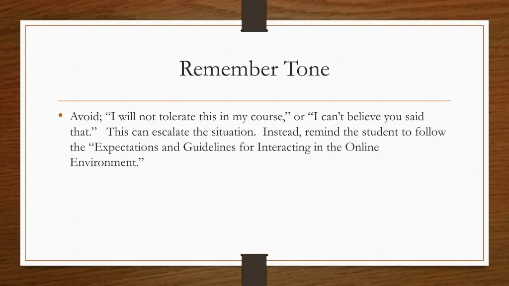 remember tone
