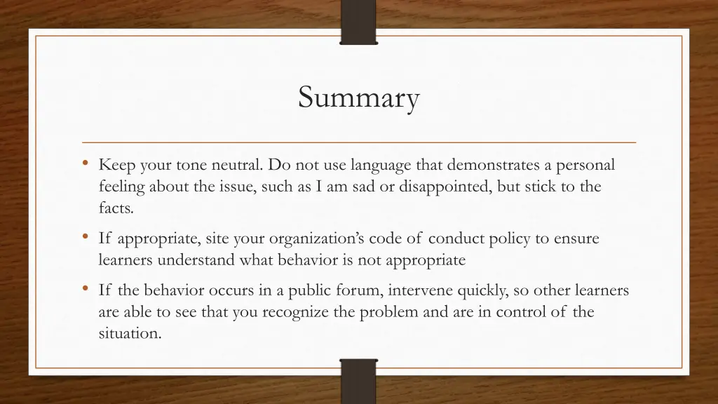 summary