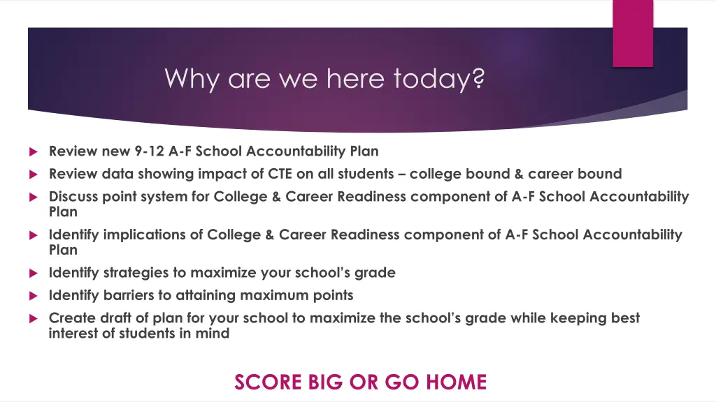 why are we here today