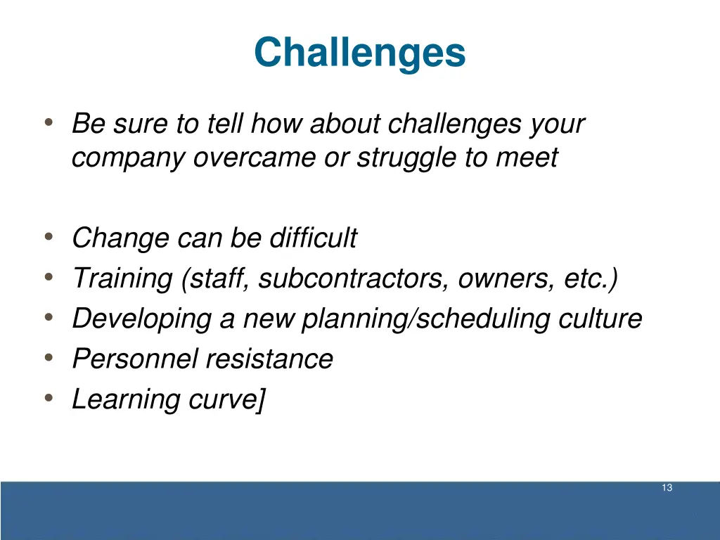 challenges