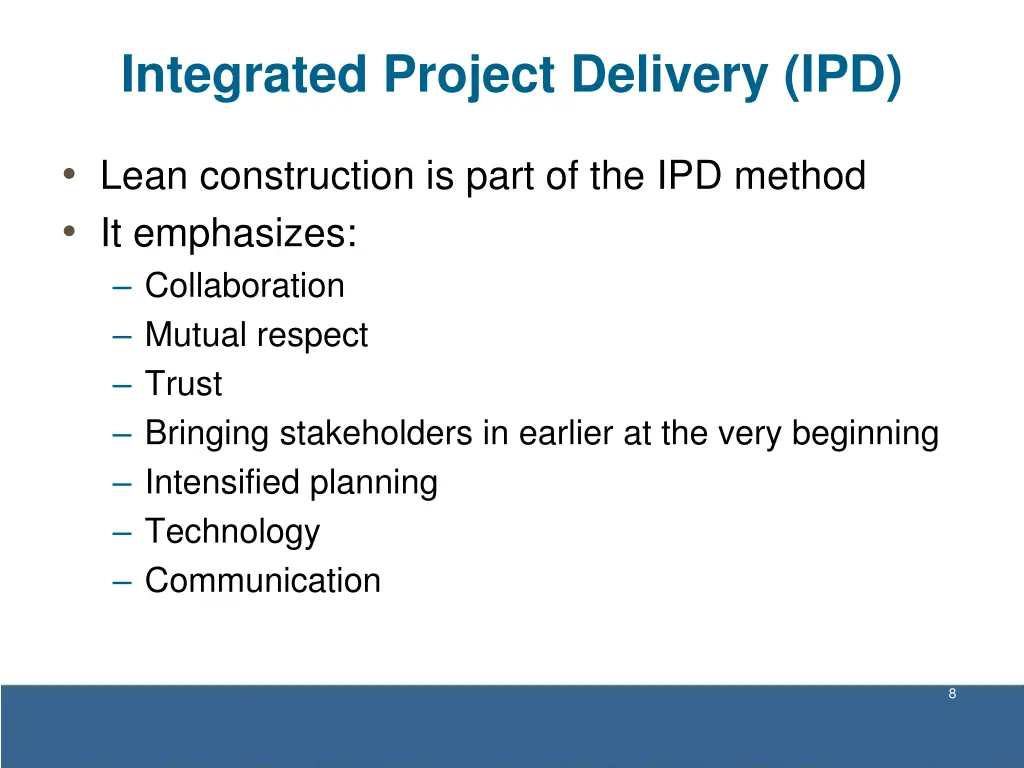 integrated project delivery ipd