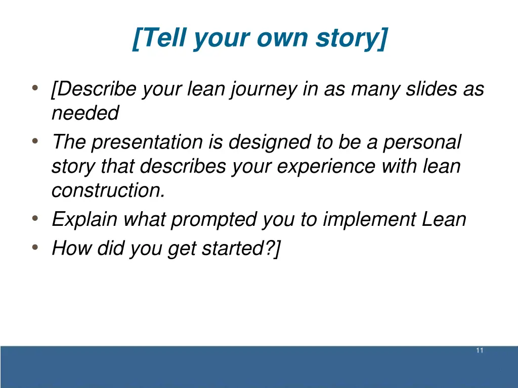 tell your own story