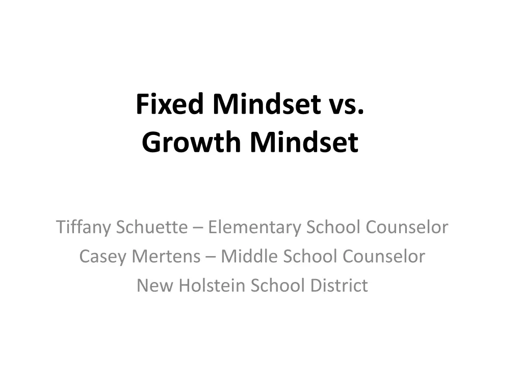 fixed mindset vs growth mindset