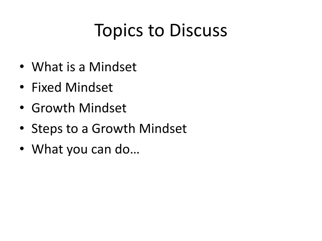 topics to discuss