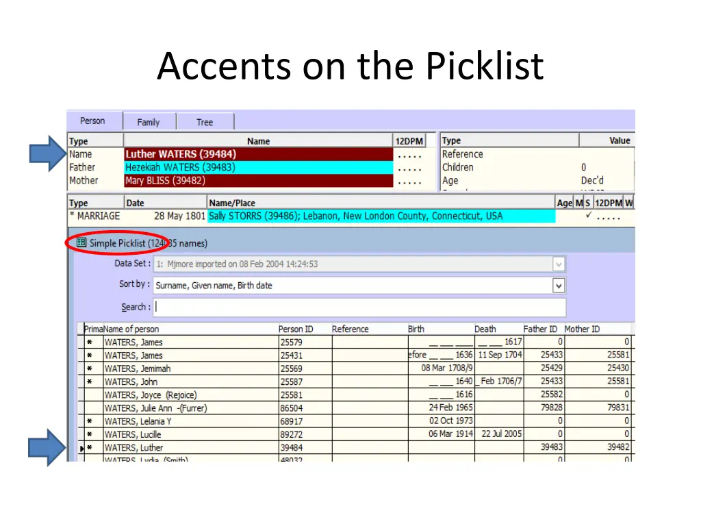 accents on the picklist 1