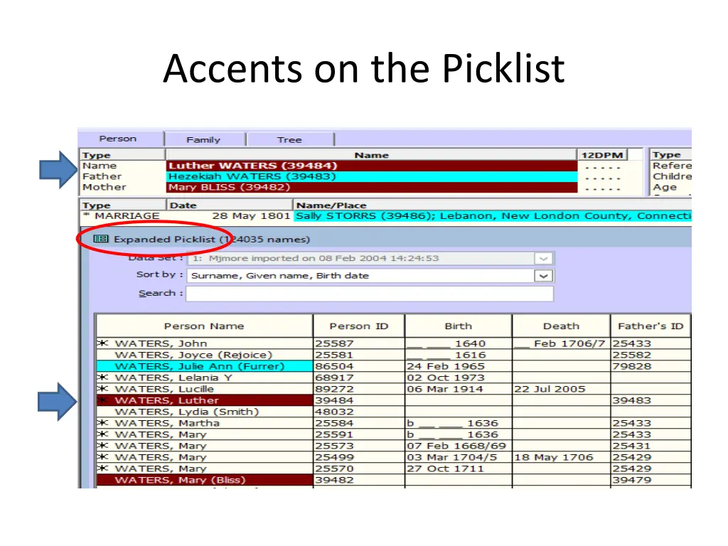 accents on the picklist 2