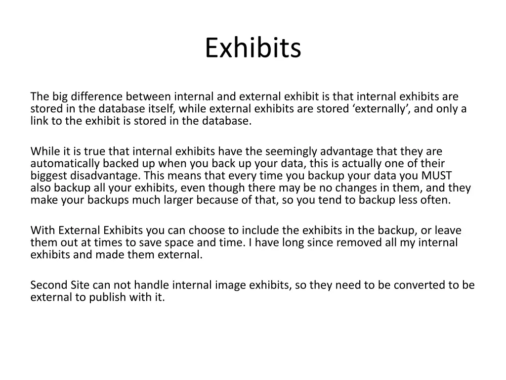 exhibits