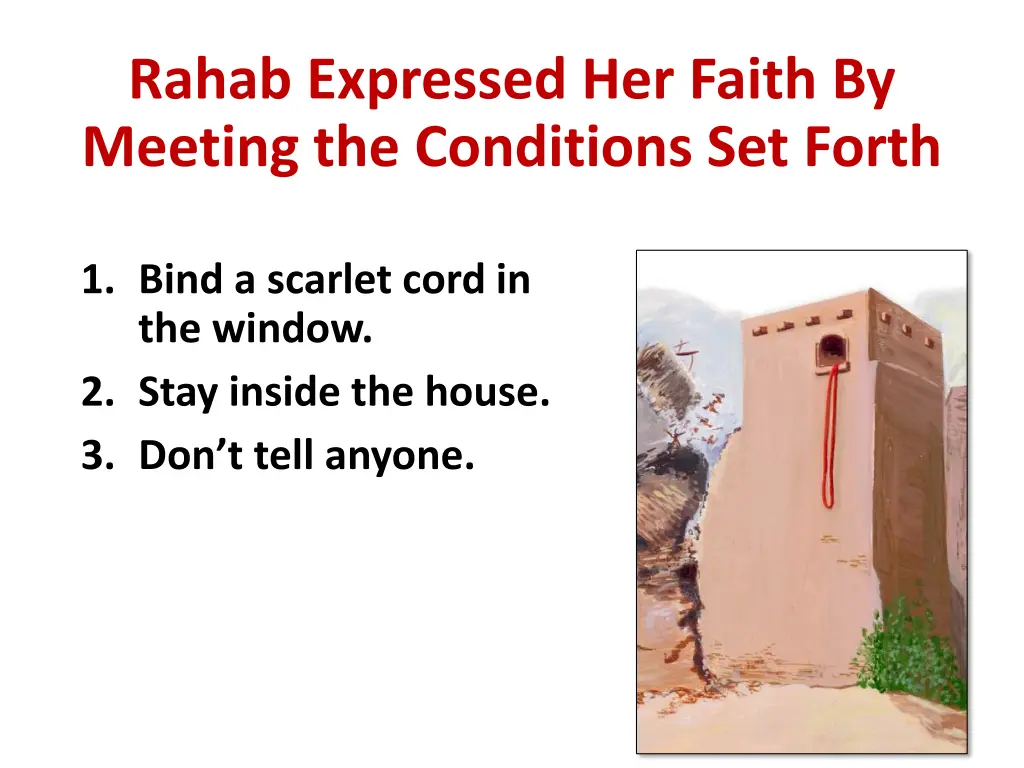 rahab expressed her faith by meeting