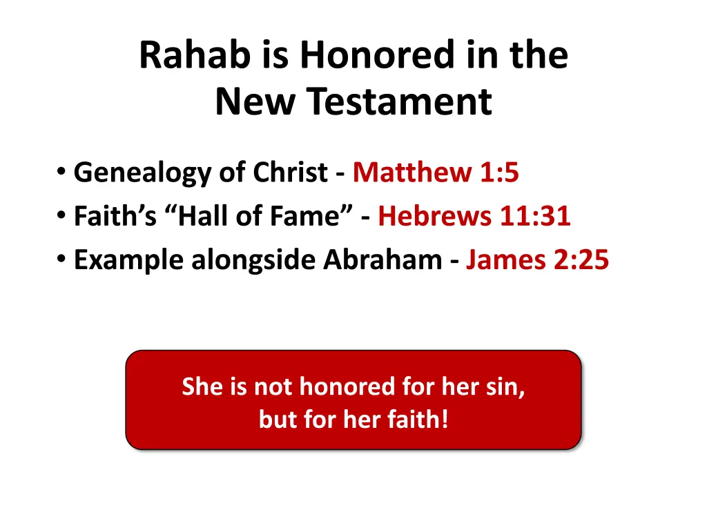 rahab is honored in the new testament 1