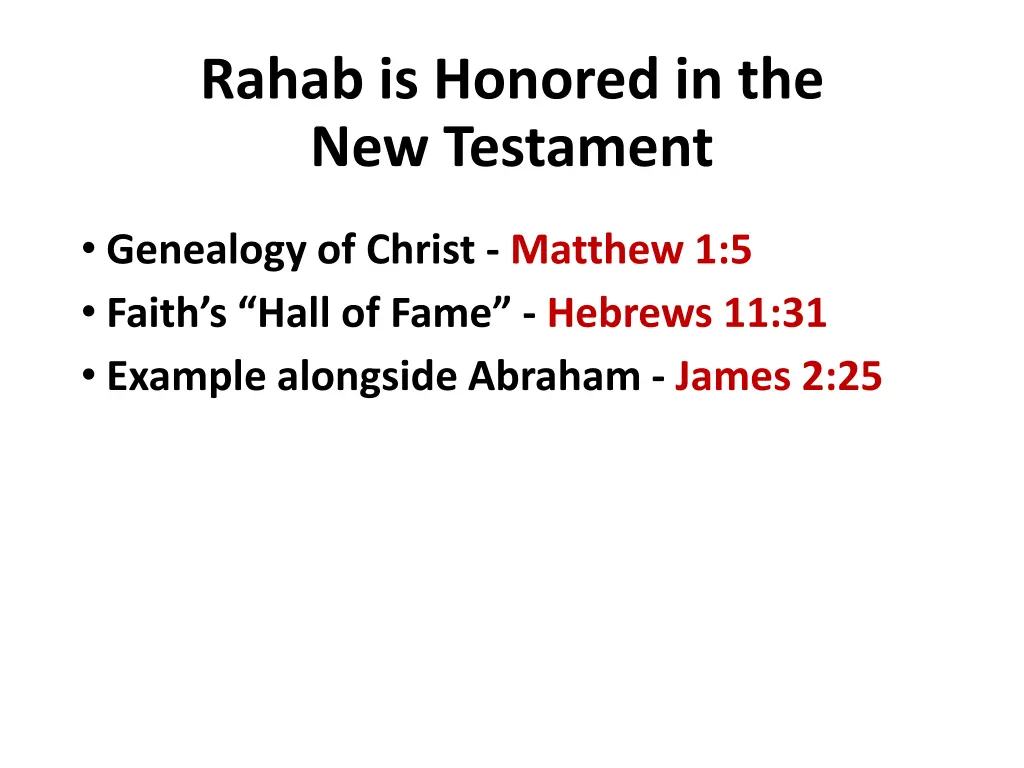 rahab is honored in the new testament